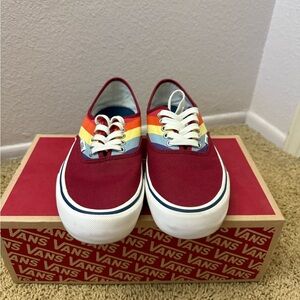 Vans Red Rainbow Sneakers